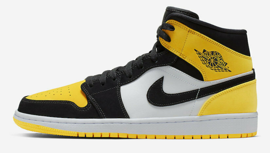 Men's Running Weapon Air Jordan 1 Mid SE Tour Yellow Toe Black White Shoes 009 Men's Running Weapon Air Jordan 1 Mid SE Tour Yellow Toe Black White Shoes 009